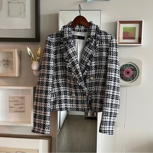 *SOLD* Zara Textured Tweed Blazer, Sz S